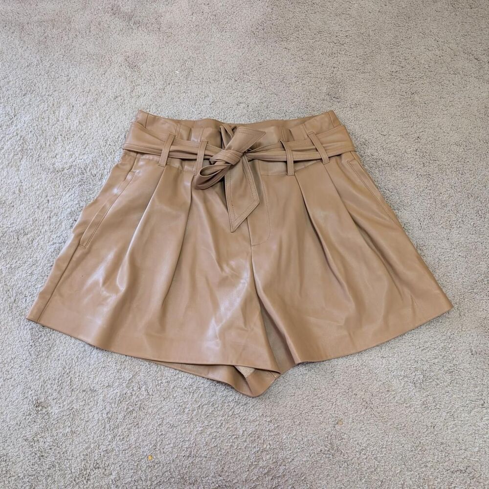 Truth by republic Women's Tan faux leather Shorts